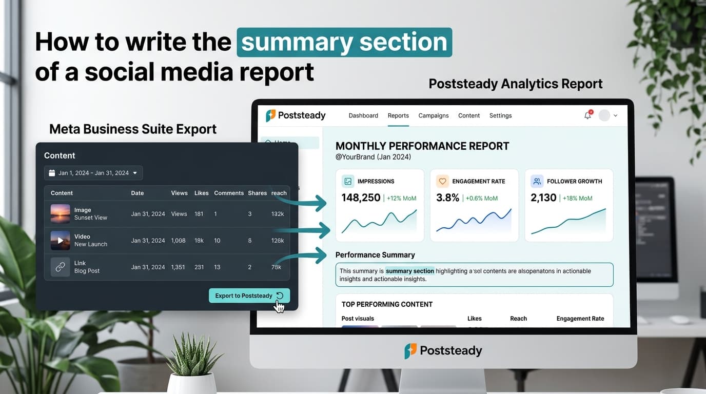 How to write the summary section of a social media report